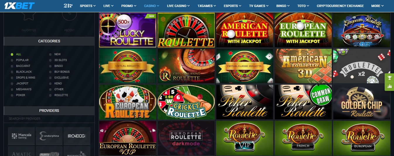 1xBet roulette review