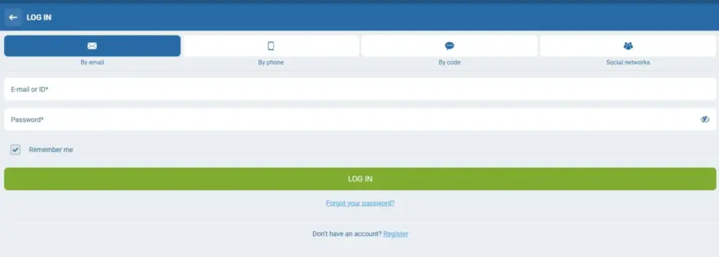 1xbet login